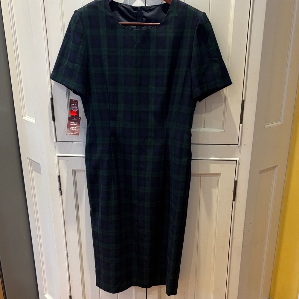 Vintage Marks & Spencer Black Watch Dress NWT